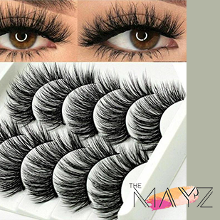 5Pair Mink Hair False Eyelashes Natural Cross - The MAYZ
