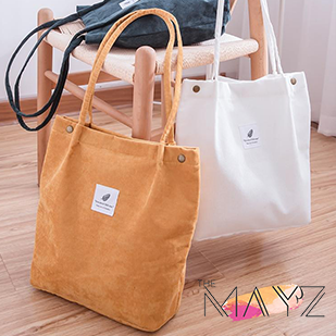 Corduroy Shopping Bag - The MAYZ