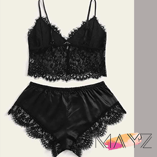 Eyelash Floral Lace Lingerie Set - The MAYZ