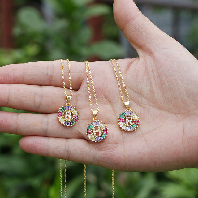 1 Pcs New Fashionable Rainbow Gold Micro Pave - The MAYZ