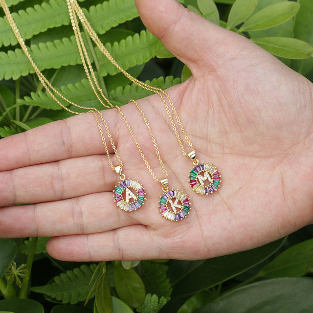 1 Pcs New Fashionable Rainbow Gold Micro Pave - The MAYZ