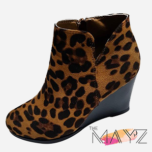 Leopard Women Suede Ankle Boots High Heel - The MAYZ