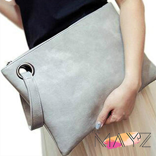 Solid Handbag Clutch Bag Leather - The MAYZ