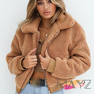Thick Warm Teddy Bear Pocket Fleece Jacket - The MAYZ