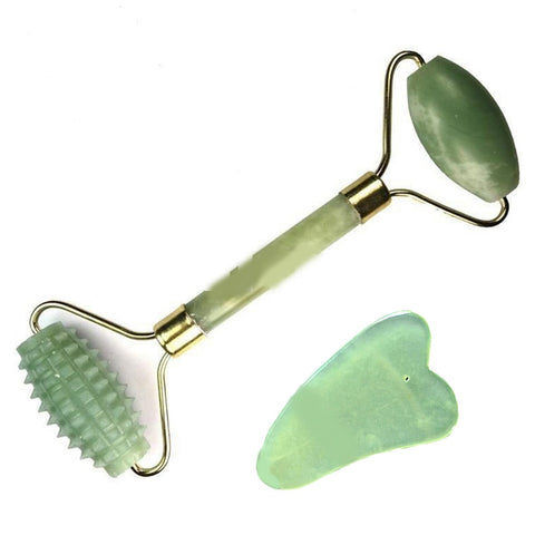 Facial Massage Roller Double Heads Jade Stone - The MAYZ