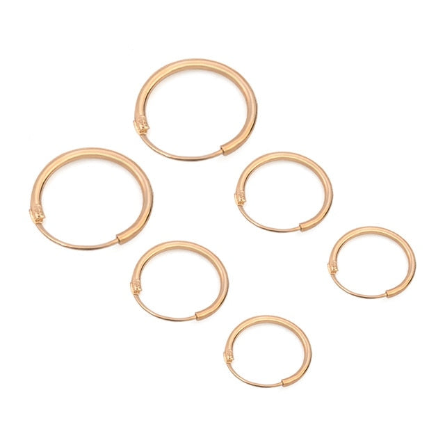 3 Pair/Set Circle Smal Earring - The MAYZ
