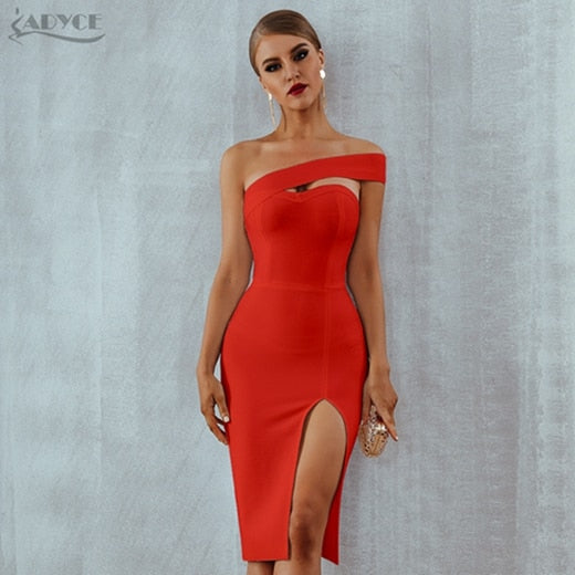 Bodycon Bandage Dress Sexy Elegant Midi - The MAYZ