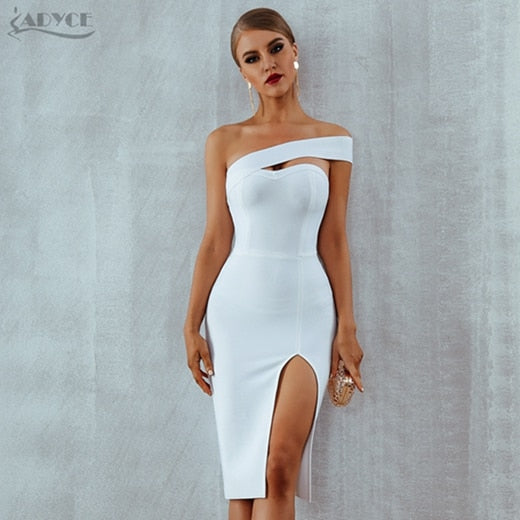 Bodycon Bandage Dress Sexy Elegant Midi - The MAYZ