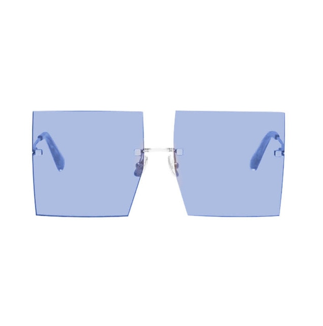Oversized Rimless Square Sunglasses - The MAYZ