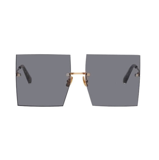 Oversized Rimless Square Sunglasses - The MAYZ