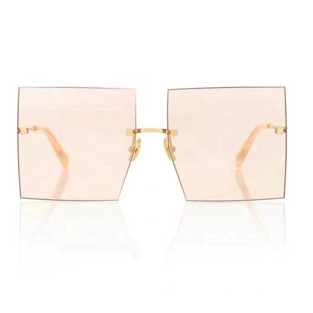 Oversized Rimless Square Sunglasses - The MAYZ
