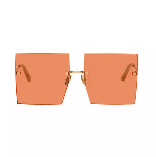 Oversized Rimless Square Sunglasses - The MAYZ