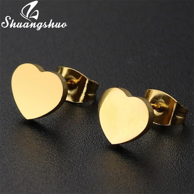 Earrings Mini Black Geometric Moon Star - The MAYZ