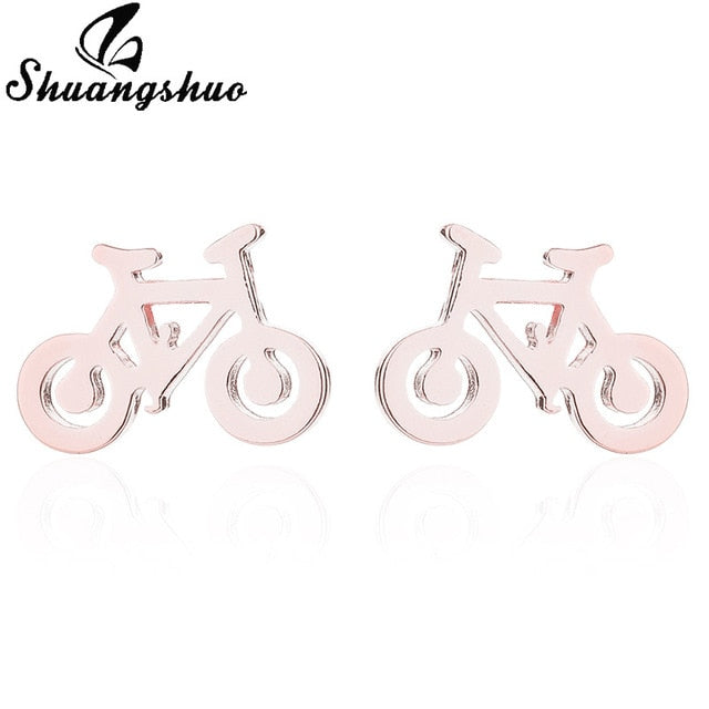 Earrings Mini Black Geometric Moon Star - The MAYZ