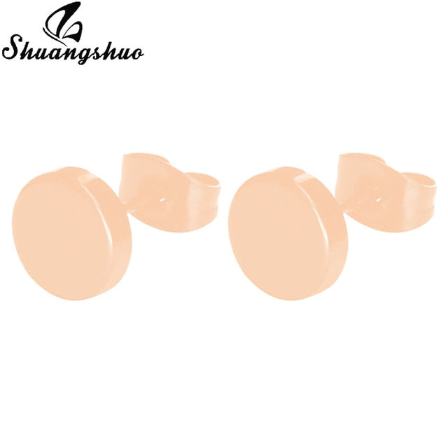 Earrings Mini Black Geometric Moon Star - The MAYZ