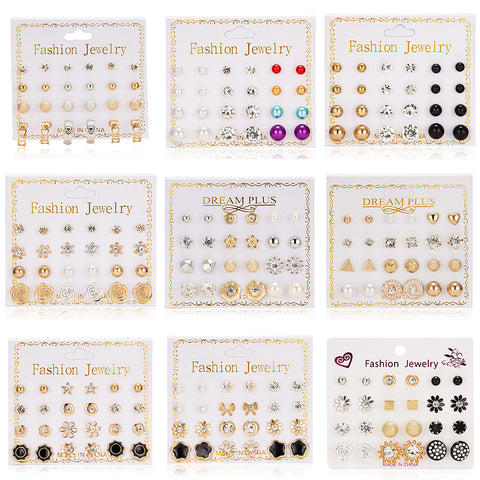 Earrings Card 12 Pairs/set - The MAYZ