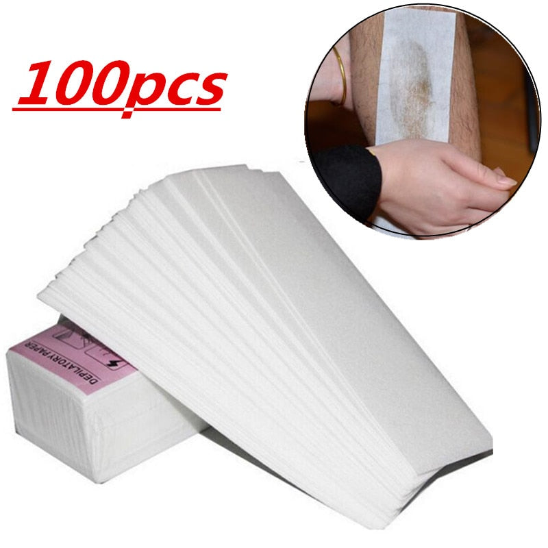 100pcs Removal Nonwoven Body Cloth Hair Remove Wax Paper - The MAYZ