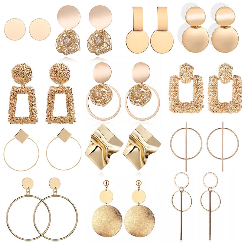 Statement Earrings Big Geometric Round - The MAYZ