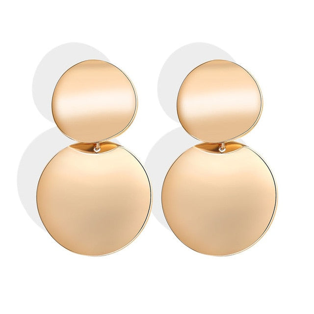 Statement Earrings Big Geometric Round - The MAYZ