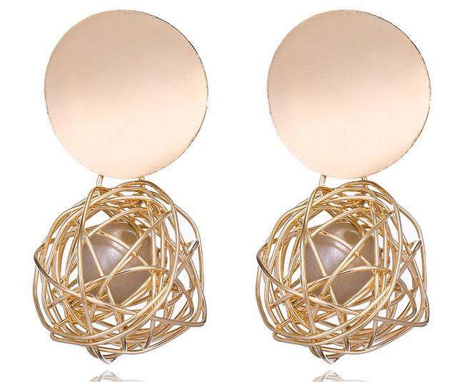 Statement Earrings Big Geometric Round - The MAYZ
