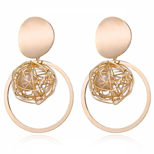Statement Earrings Big Geometric Round - The MAYZ