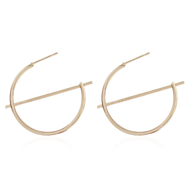 Statement Earrings Big Geometric Round - The MAYZ