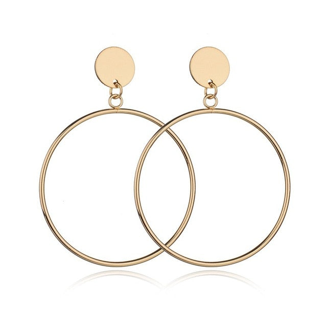 Statement Earrings Big Geometric Round - The MAYZ