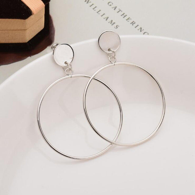 Statement Earrings Big Geometric Round - The MAYZ