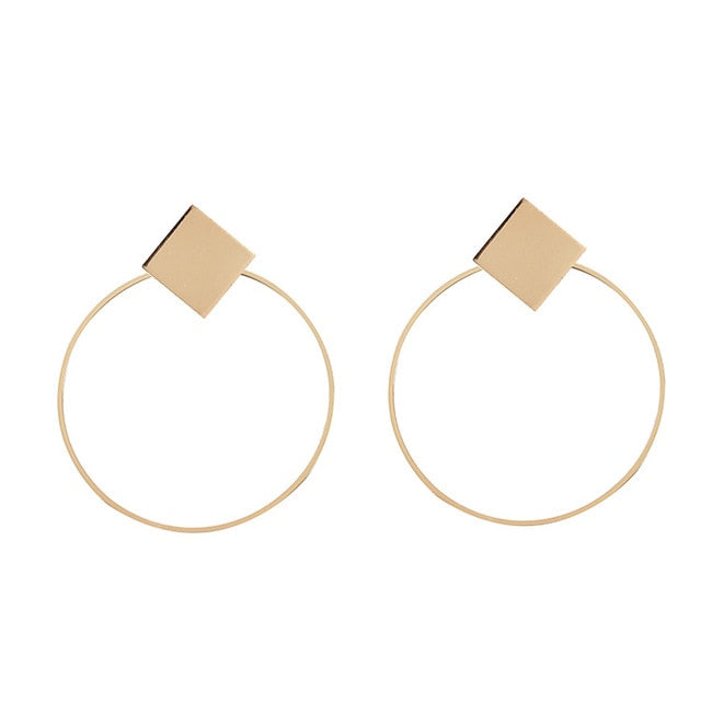 Statement Earrings Big Geometric Round - The MAYZ