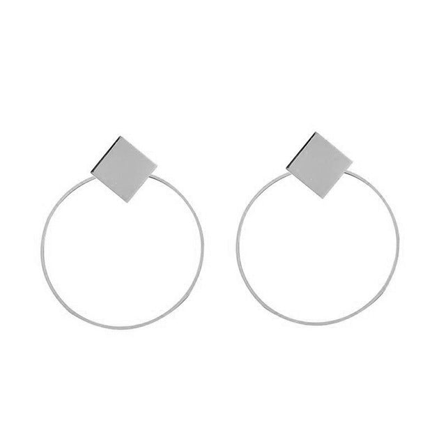 Statement Earrings Big Geometric Round - The MAYZ
