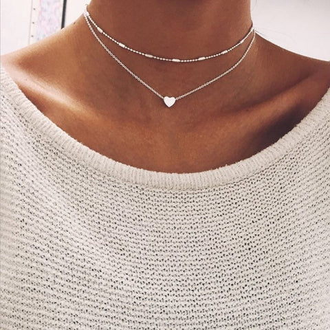 Simple Hearts Necklace - The MAYZ