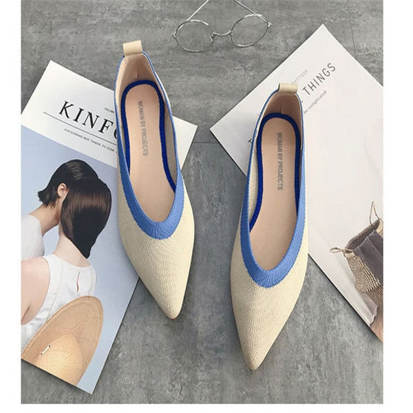 Flat Shoes Ballet Moccasin Mixed Color - The MAYZ