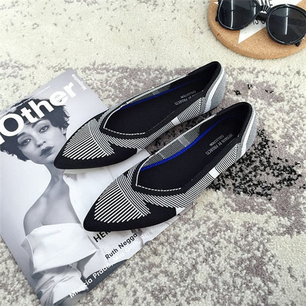 Flat Shoes Ballet Moccasin Mixed Color - The MAYZ