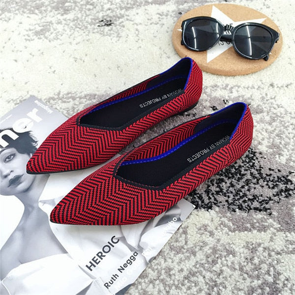 Flat Shoes Ballet Moccasin Mixed Color - The MAYZ