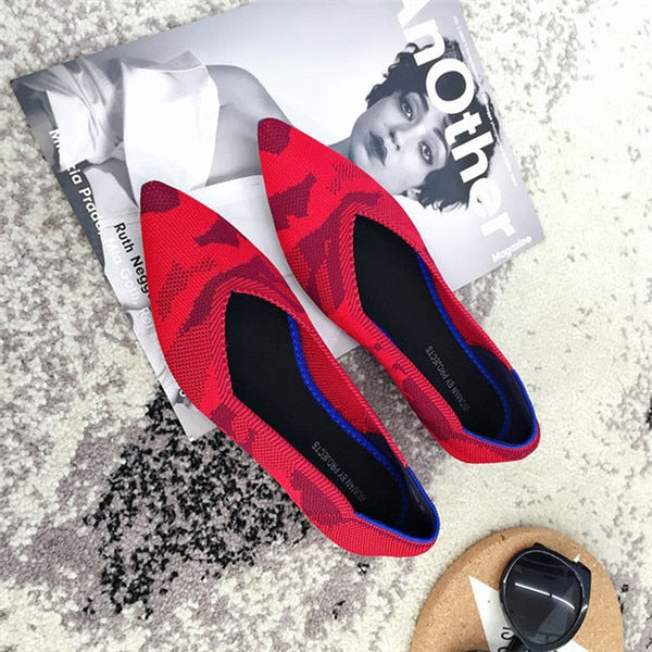 Flat Shoes Ballet Moccasin Mixed Color - The MAYZ