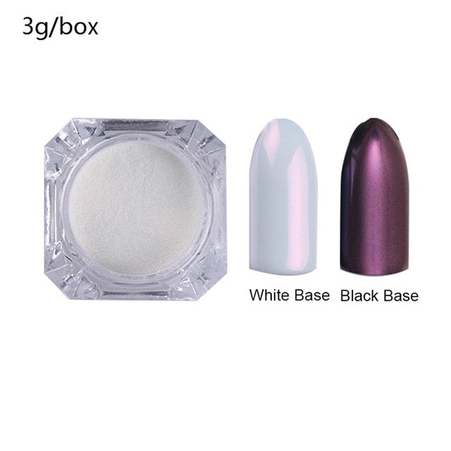 0.2g/Box Chameleon Mirror Laser Nail Glitter Powders - The MAYZ