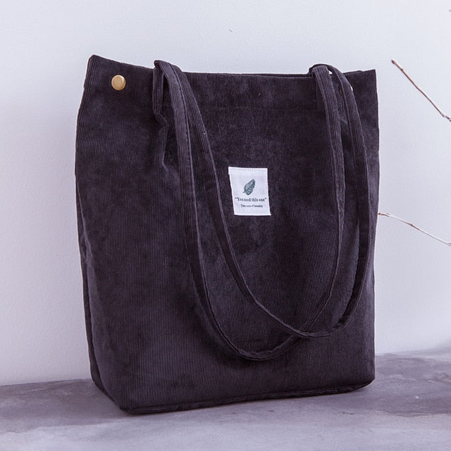 Corduroy Shopping Bag - The MAYZ