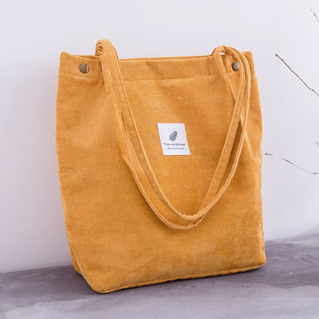 Corduroy Shopping Bag - The MAYZ