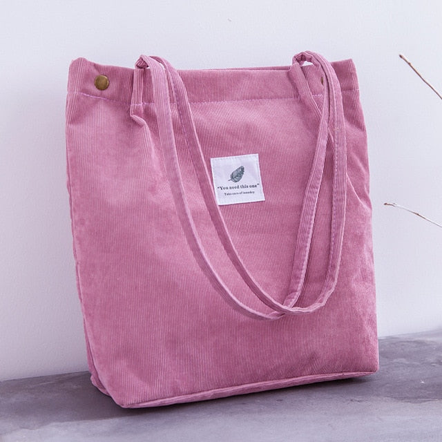 Corduroy Shopping Bag - The MAYZ