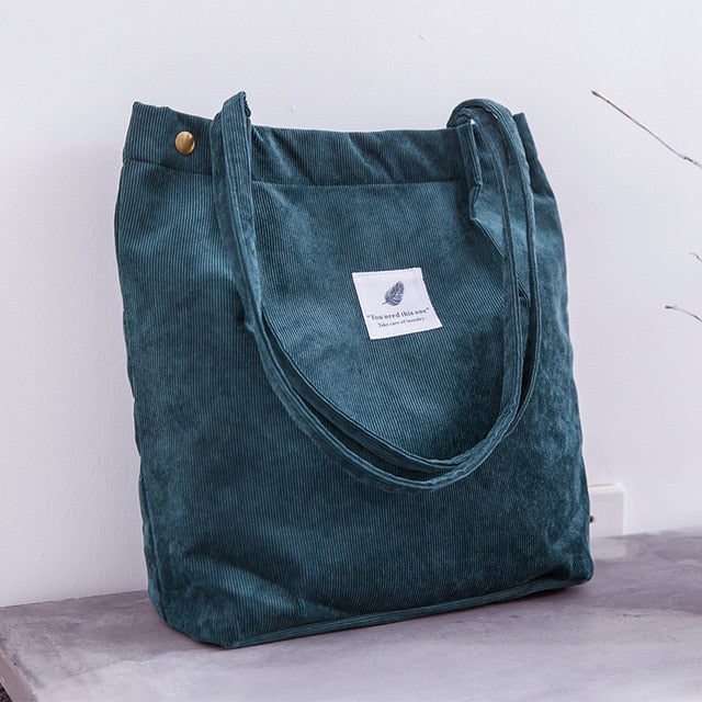 Corduroy Shopping Bag - The MAYZ