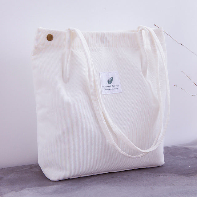 Corduroy Shopping Bag - The MAYZ