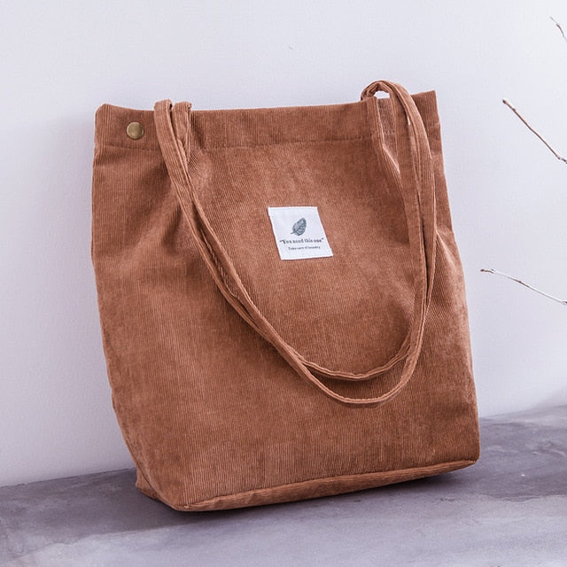 Corduroy Shopping Bag - The MAYZ