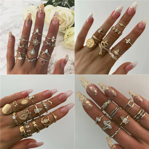 15 Pcs/set Women Fashion Rings - The MAYZ