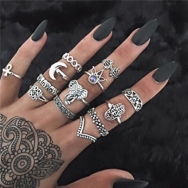 15 Pcs/set Women Fashion Rings - The MAYZ