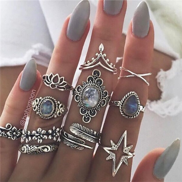 15 Pcs/set Women Fashion Rings - The MAYZ