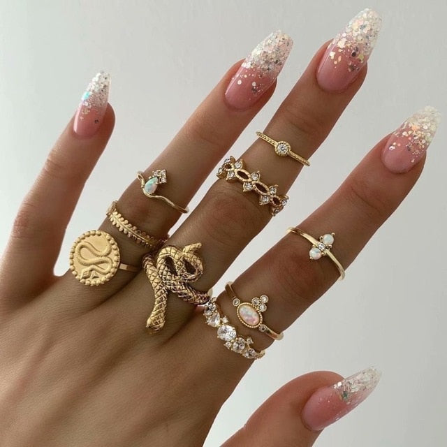 15 Pcs/set Women Fashion Rings - The MAYZ
