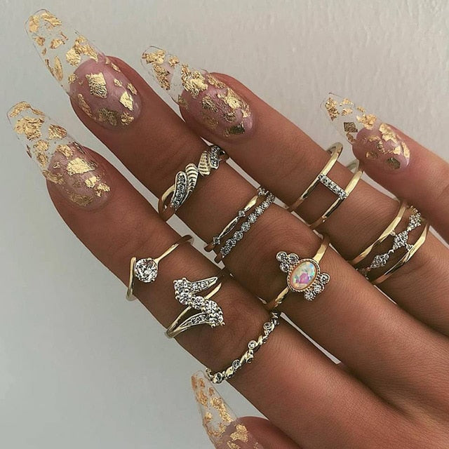 15 Pcs/set Women Fashion Rings - The MAYZ