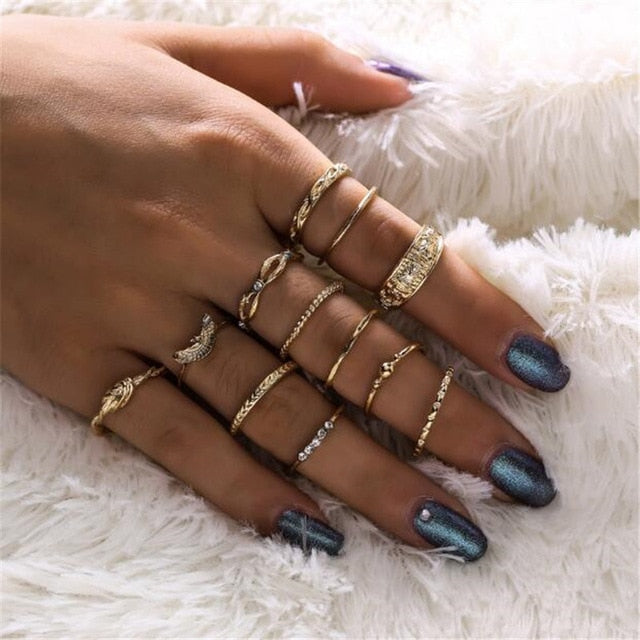 15 Pcs/set Women Fashion Rings - The MAYZ