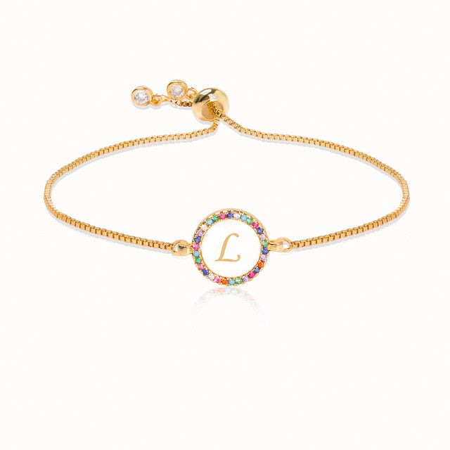 Rainbow Letter Bracelet - The MAYZ