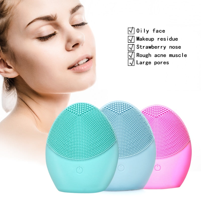 Face Cleaning Brush Electric Facial Cleanser Washing Brush Mini Electric - The MAYZ